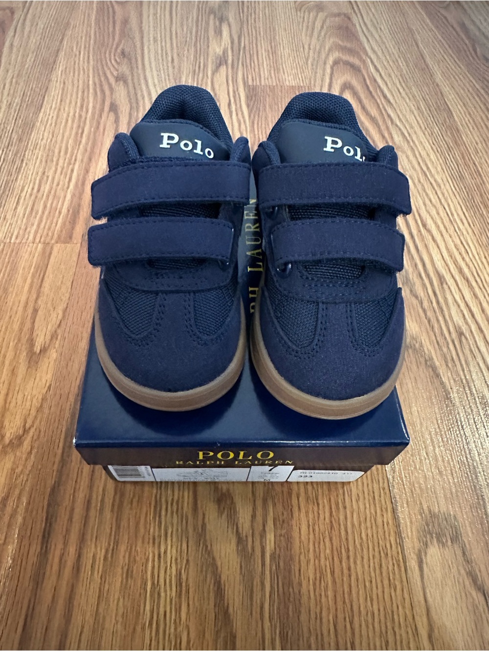 Polo Ralph Lauren Heritage Court III T-Toe EZ Infant/Toddler Shoes, Size 7
